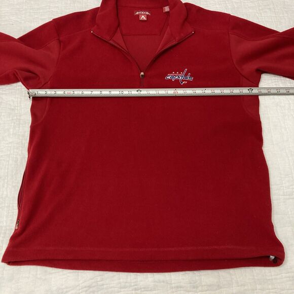 Antigua NHL Washington Capitals Quarter Zip Red Long Sleeve Pullover XL - Picture 4 of 6